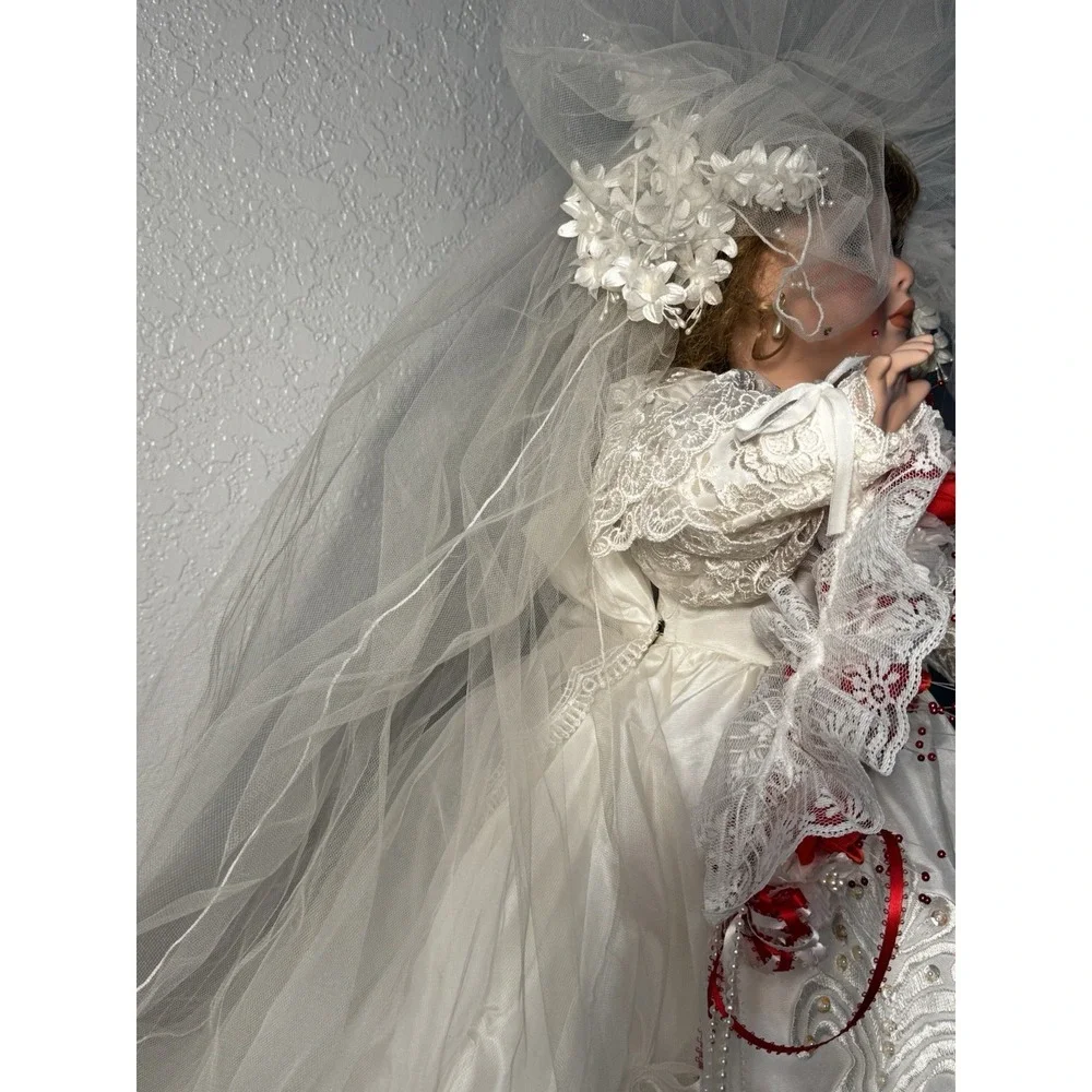 Kais Collection Full Porcelain Bride Doll LE1063/1500, 25in By J. Berard
